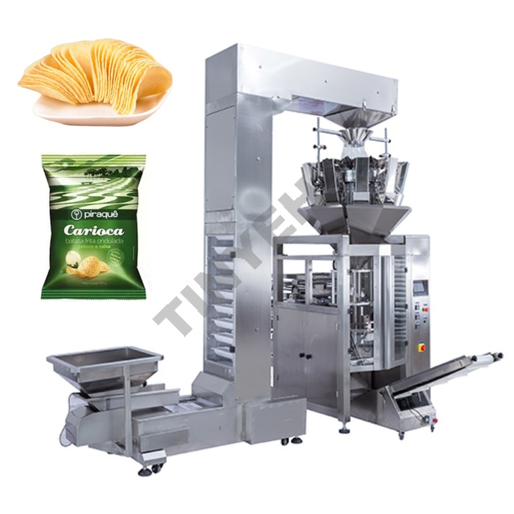 Automatic Potato Chips Popcorn Vertical Weighing Packing Machine